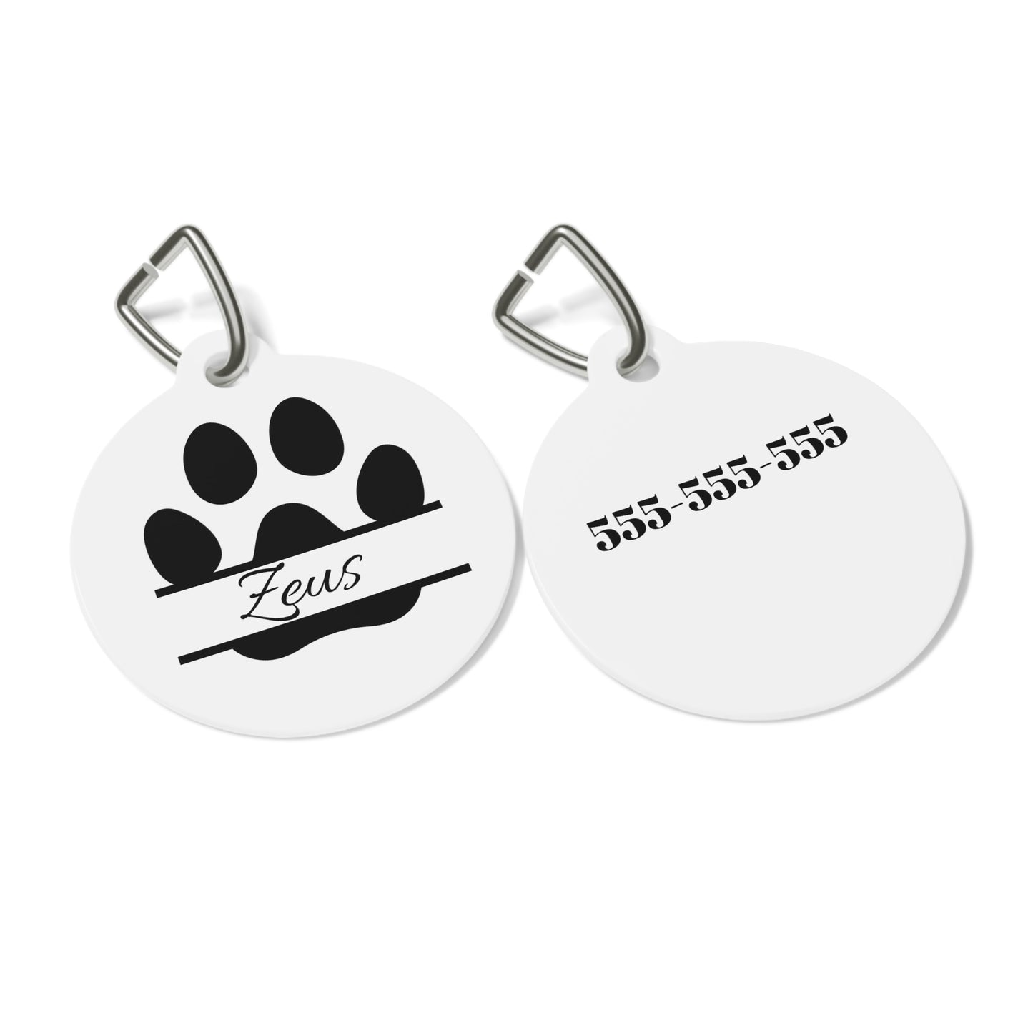 Customizable Pet Tag with Names and Number