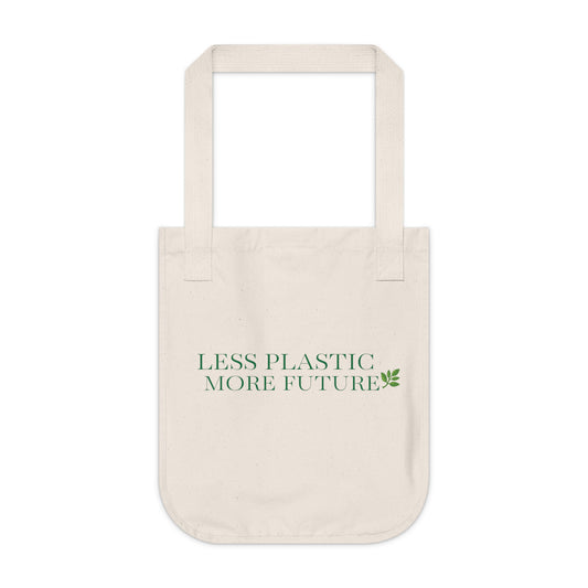 Organic Tote Bag - Less Plastic More Future🌿