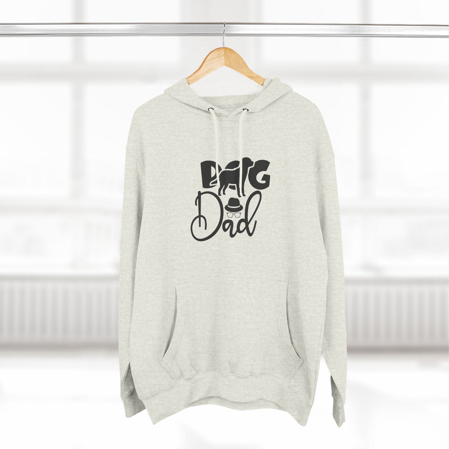 Three-Panel Fleece Hoodie Dog Dad