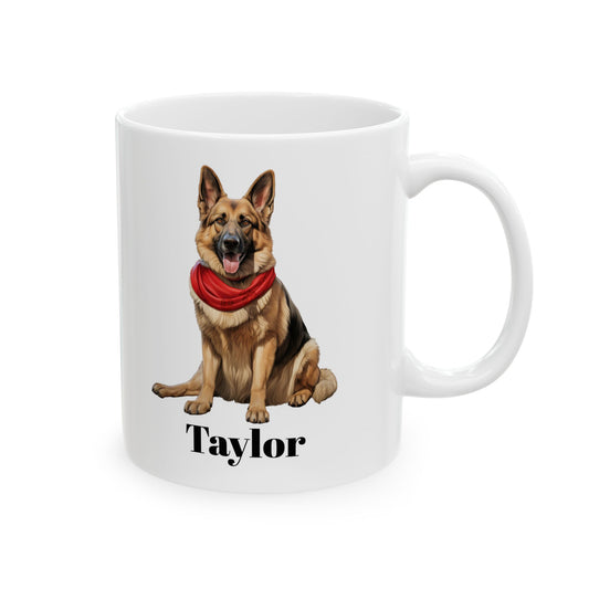 Customizable Ceramic Mug-,Dogs-Names , (11oz, 15oz)