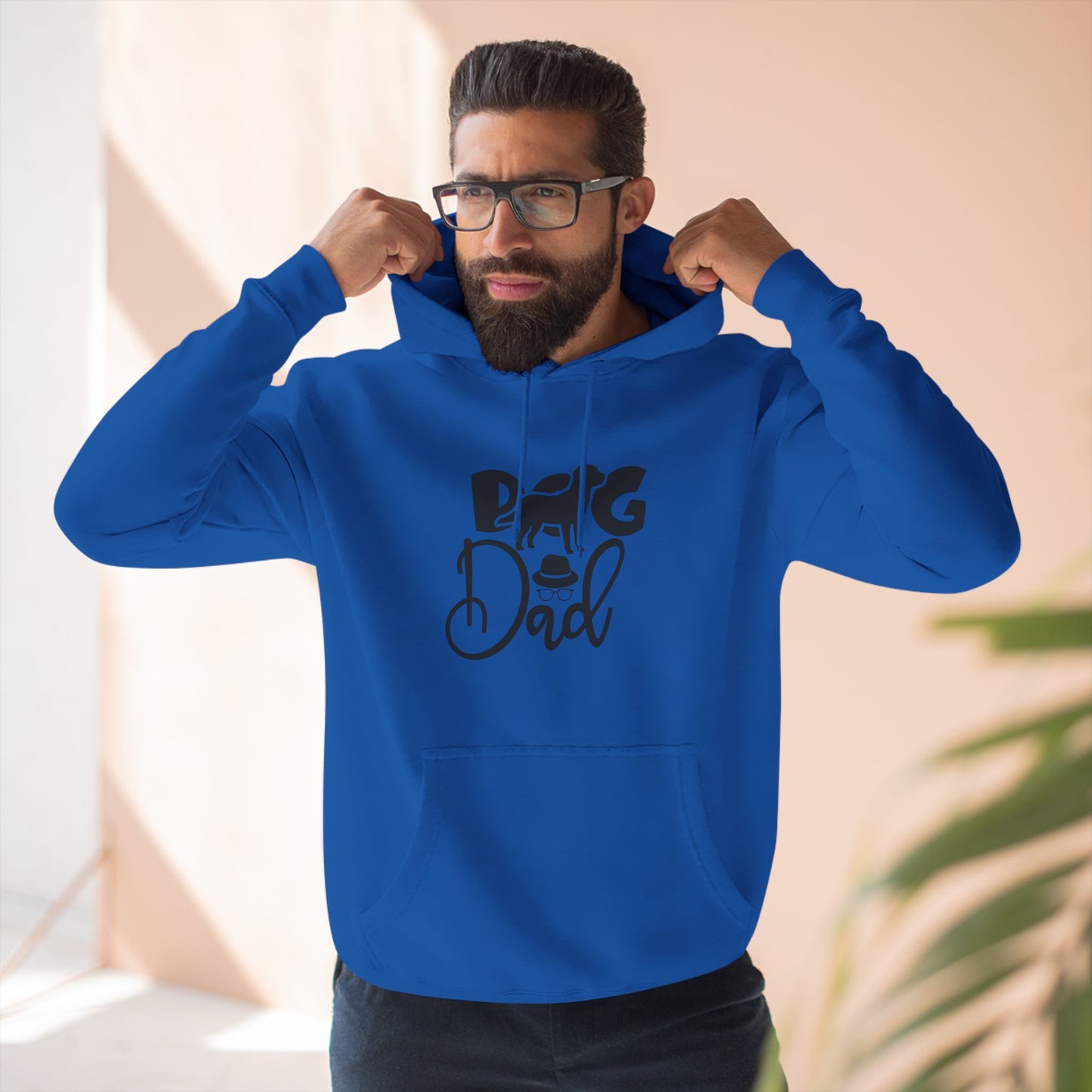 Three-Panel Fleece Hoodie Dog Dad