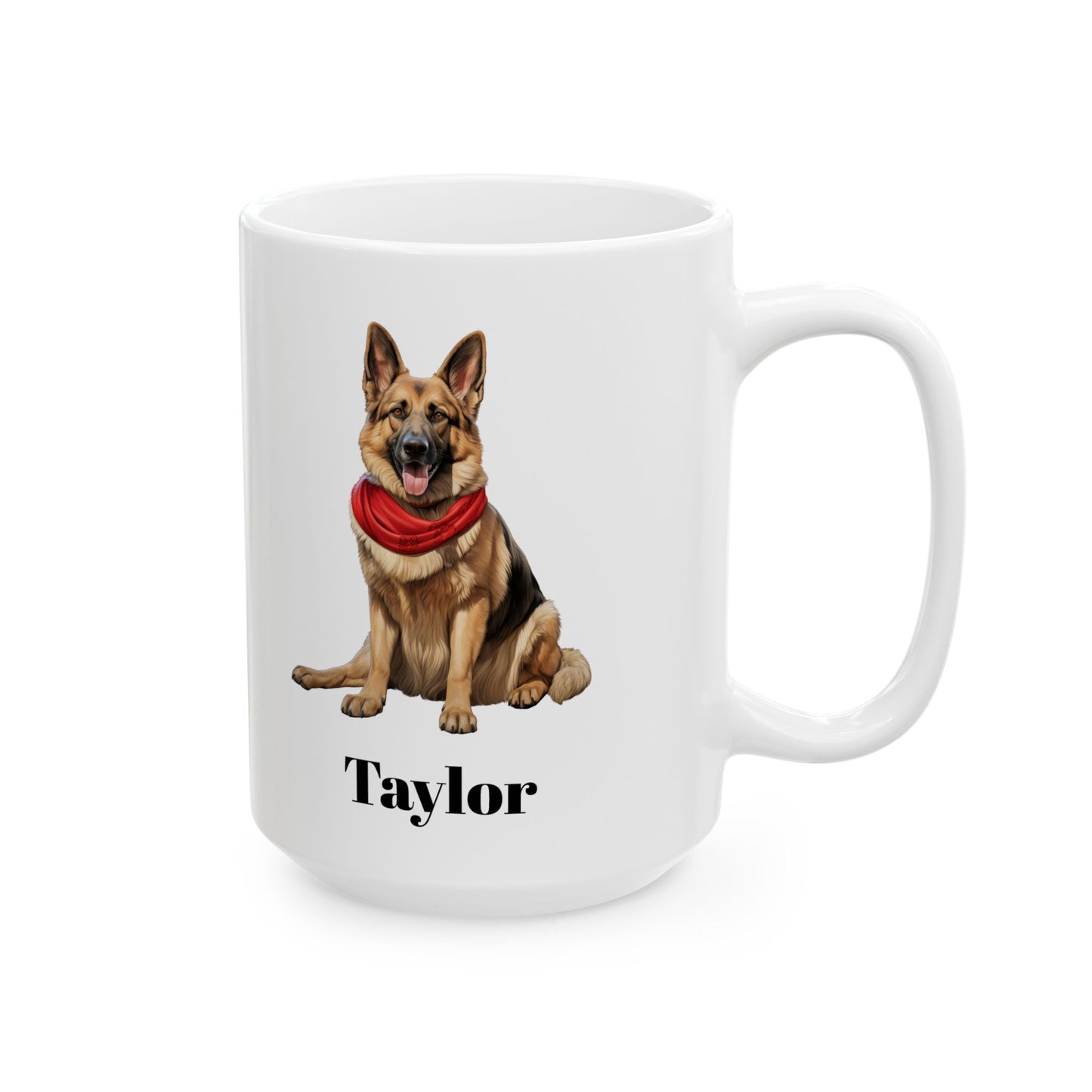 Customizable Ceramic Mug-,Dogs-Names , (11oz, 15oz)