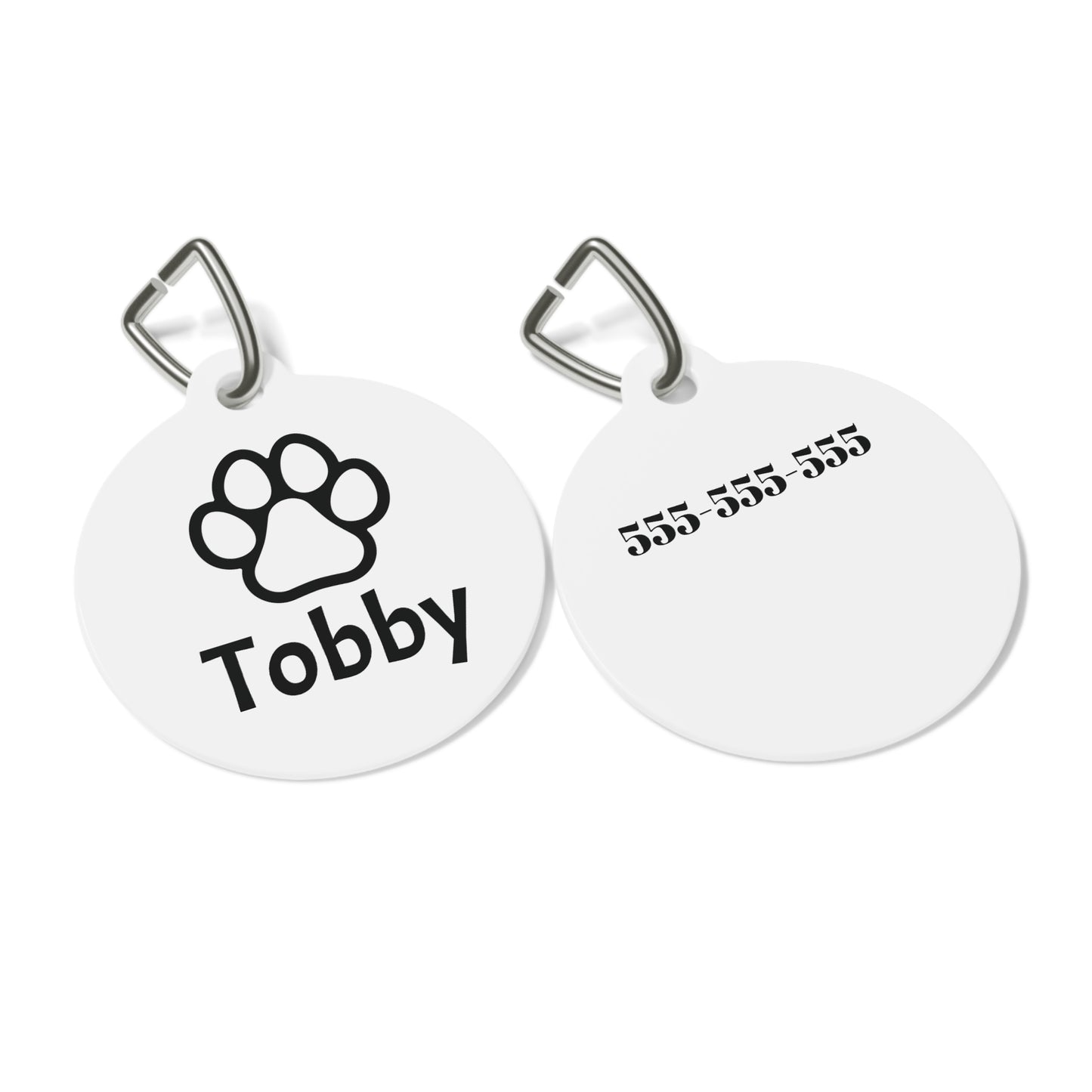 Customizable, Pet Tag with Name and Number