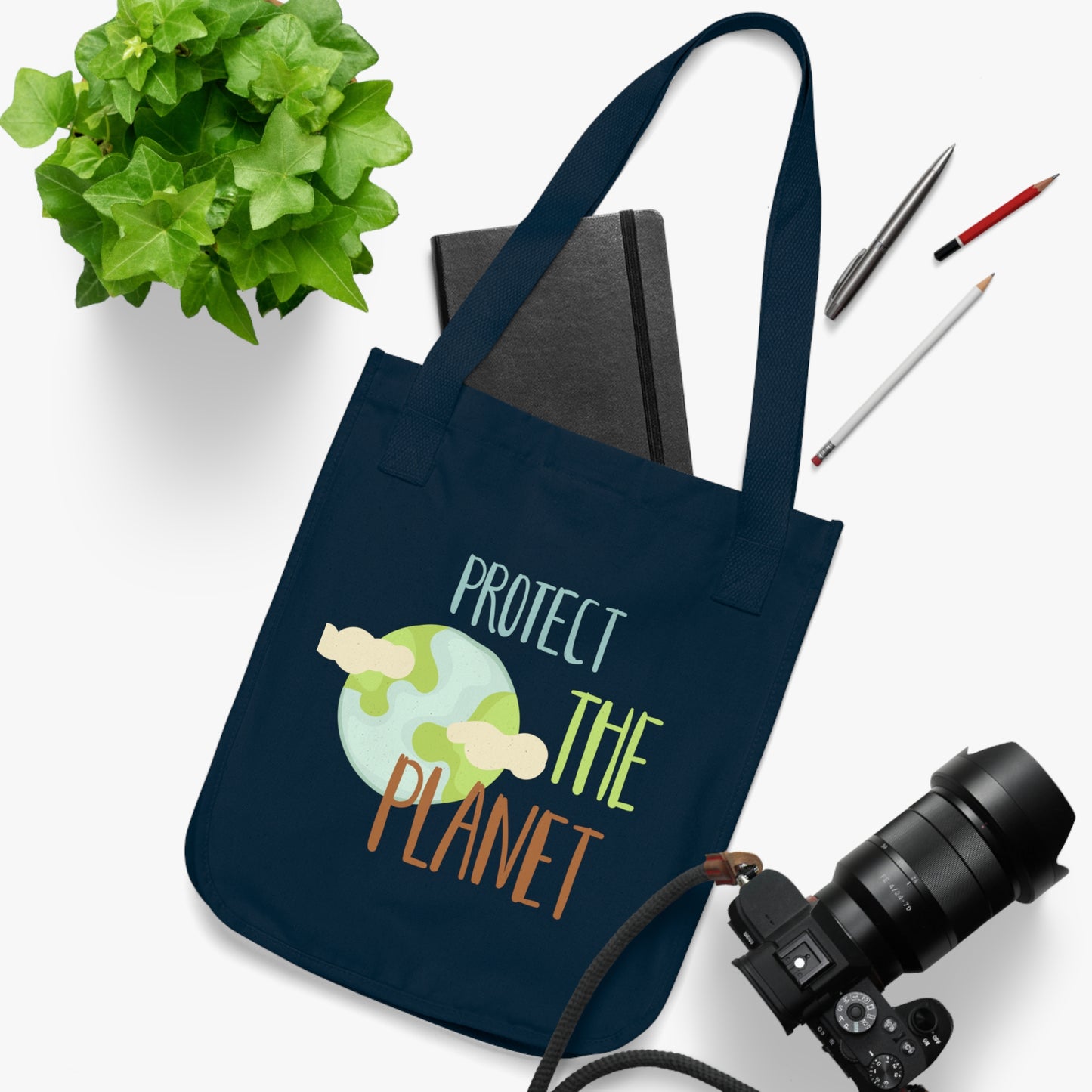 Tote Bag Organic canva- "Protect the Planet"