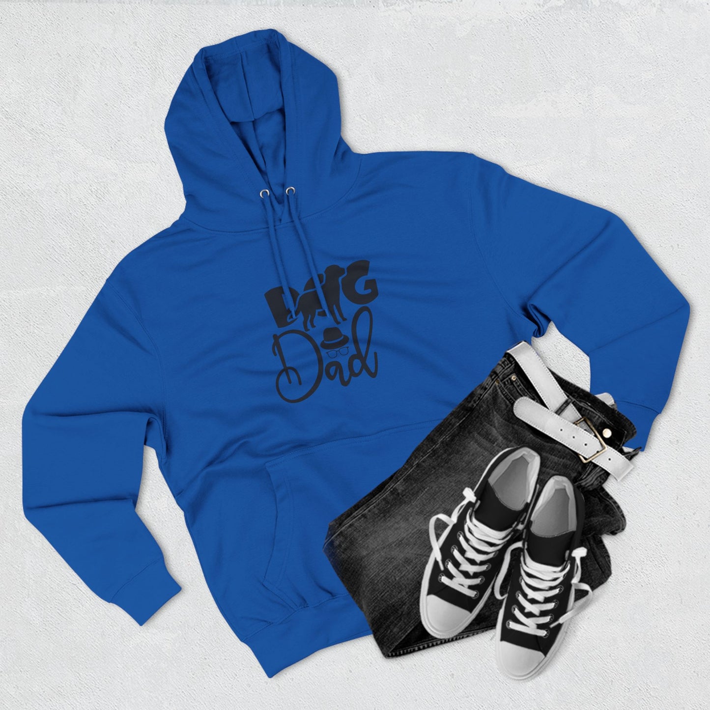 Three-Panel Fleece Hoodie Dog Dad