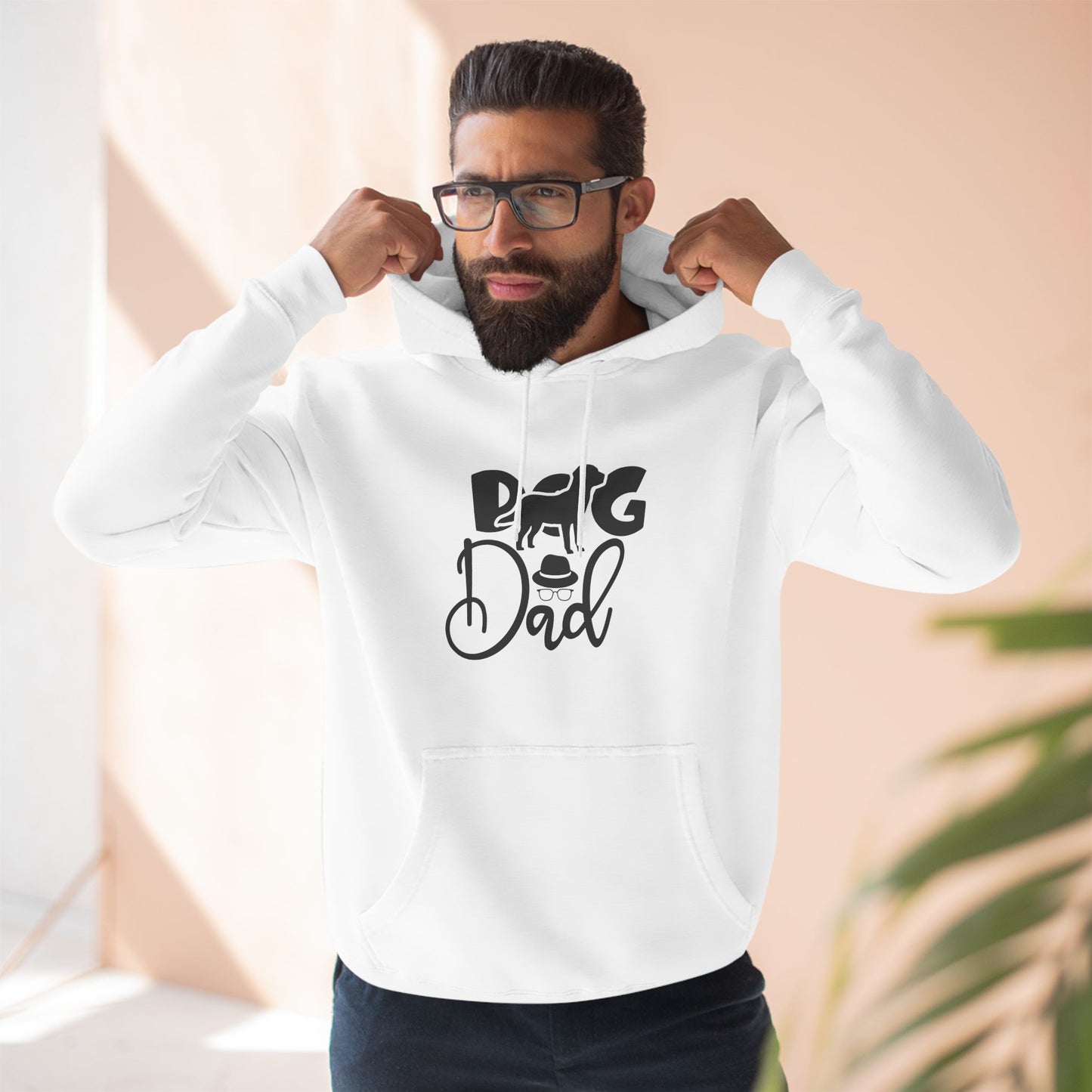 Three-Panel Fleece Hoodie Dog Dad