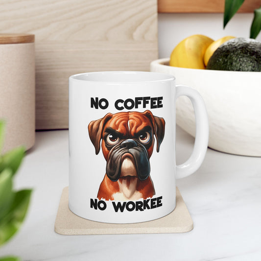 Ceramic Mug, No Coffee, No Workee (11oz, 15oz)