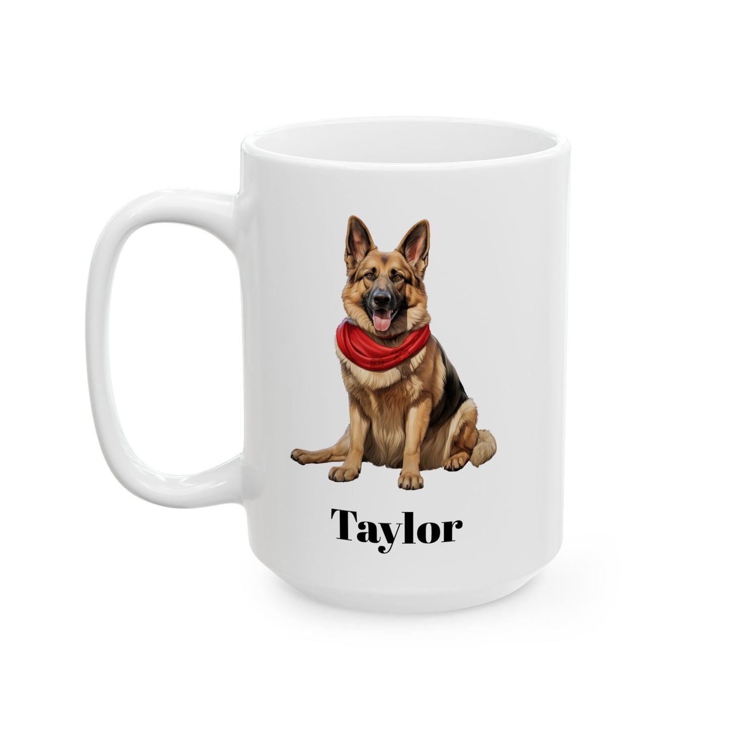 Customizable Ceramic Mug-,Dogs-Names , (11oz, 15oz)