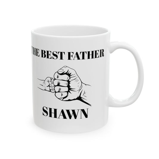 Customizable Ceramic Mug ,-Name-The best father - (11oz, 15oz)
