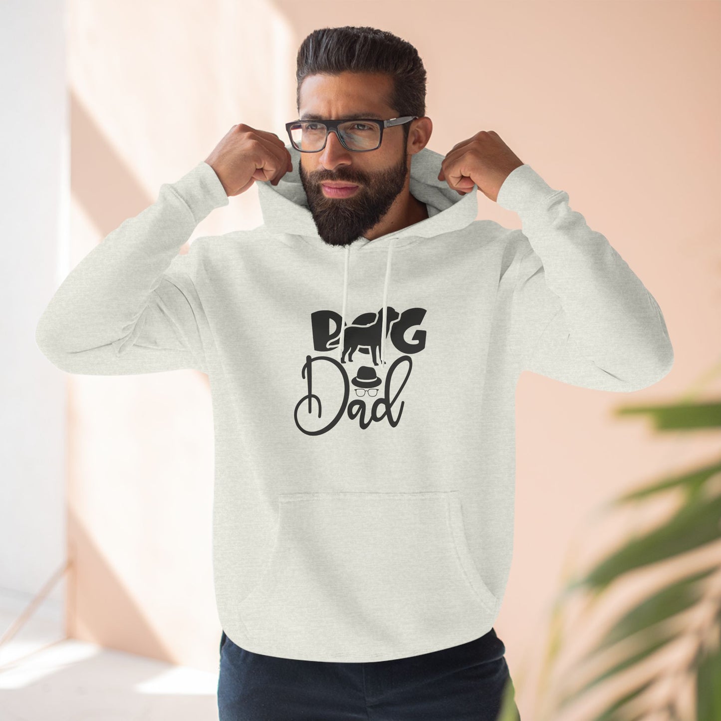 Three-Panel Fleece Hoodie Dog Dad