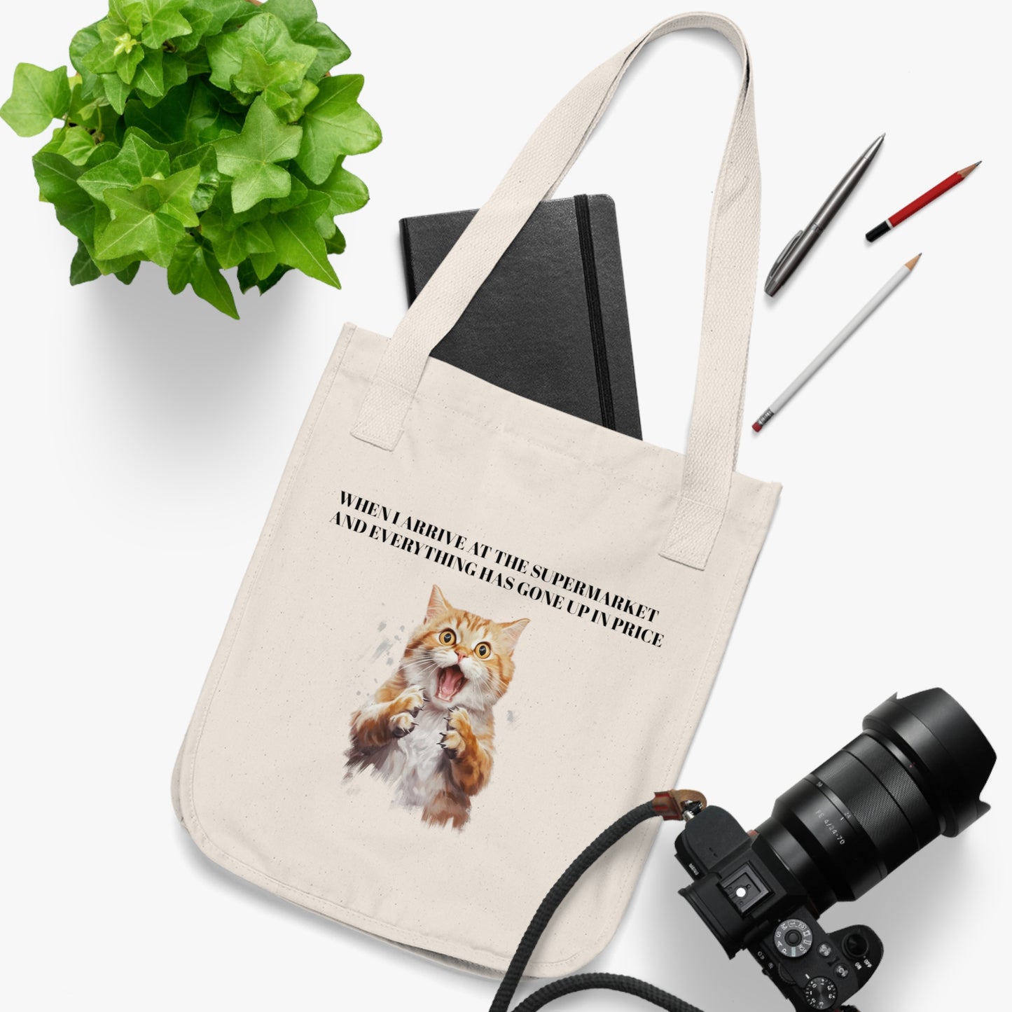 Organic Canvas Tote Bag ,  Funny