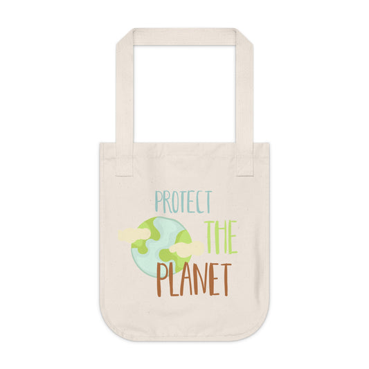Tote Bag Organic canva- "Protect the Planet"