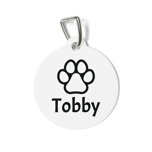 Customizable, Pet Tag with Name and Number