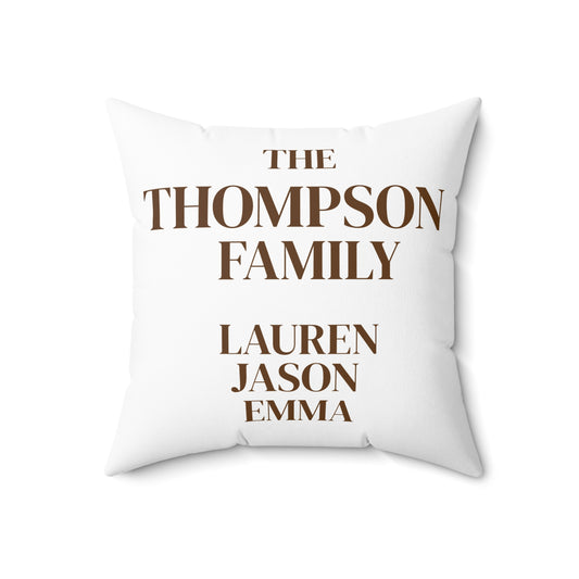 Personalized Family Name Pillow
