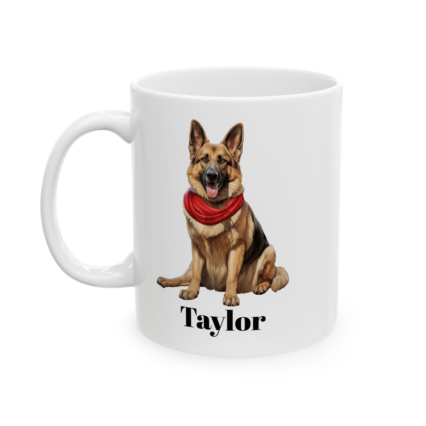 Customizable Ceramic Mug-,Dogs-Names , (11oz, 15oz)
